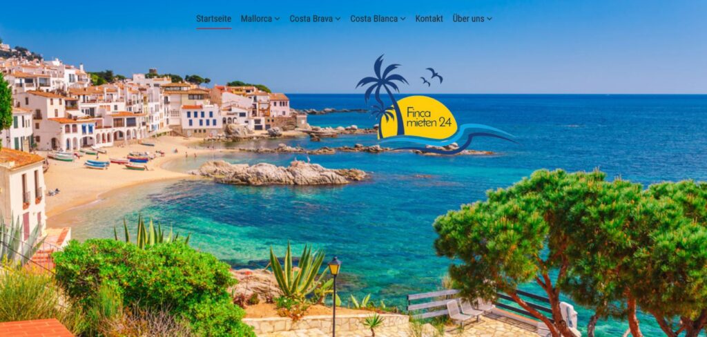 Bildschirmfoto der Website Fincamieten24.de